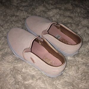 Pale pink suede vans
